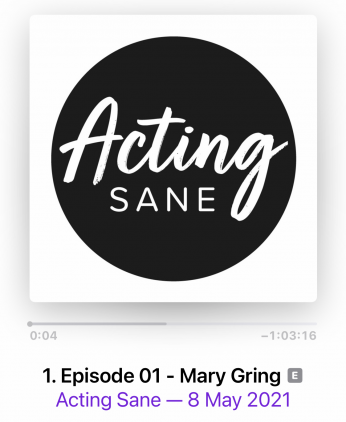 Acting Sane Logo in use on iOS Podcast app